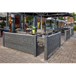 Berton borderpaal Hunze antraciet tussenmodel 145 cm Tuindeco