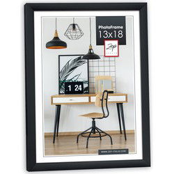 Zep Fotolijstje - zwart - kunststof - voor foto van 13 x 18 cm - Fotolijsten
