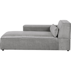 Beliani HELLNAR - Chaise longue-Grijs-Polyester