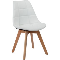 Set van 4 kunstleren eetkamerstoelen