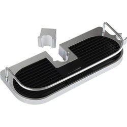 4bathroomz® Doucheplank Universeel voor Douchestang - Zwart met Chroom