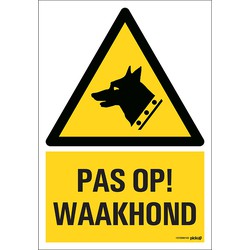 Combi-Bord 23x33 cm Pas op waakhond - Pickup