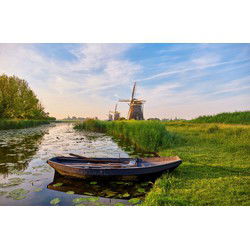 Tuinschilderij drie molens 70x50cm