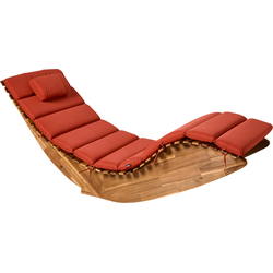 Beliani BRESCIA PREMIUM - Tuinligstoel-Lichte houtkleur-Acaciahout