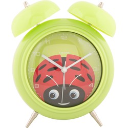Wekker Peekaboo Ladybug - Groen - 15.2x6.5x18.2cm