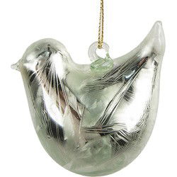 Clayre & Eef Hanger Vogel Groen Glas