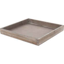 Houten naturel wash kaarsenplateau onderzet bord/kaarsonderzetter 30 x 30 cm - Kaarsenplateaus