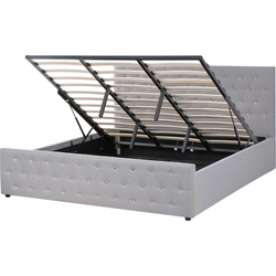 Beliani AMIENS - Tweepersoonsbed-Grijs-Polyester