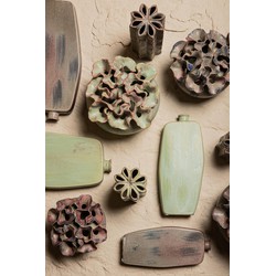PTMD Vaas Jullia - 26x26x21 cm - Keramiek - Groen