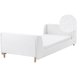 LAYE - Kinderbed - Gebroken wit - 90 x 200 cm - Bouclé