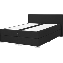 PRESIDENT  - Boxspringbed - Zwart - 160 x 200 cm - Polyester
