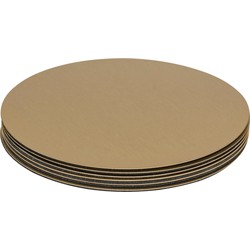 Secret de Gourmet Onderzetters voor glazen - 6x stuks - metallic goud - metaal - 10 x 10 cm - Glazenonderzetters