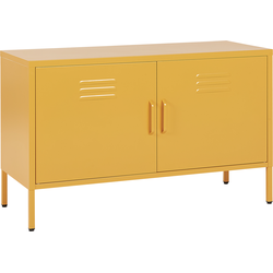 Beliani URIA - Sideboard-Geel-Staal