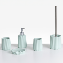POZUZO - Badkameraccessoireset - Mintgroen - Polyresin