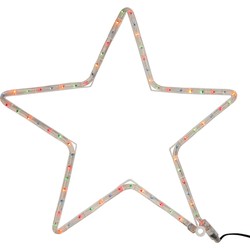 Kerstster met Veelkleurige LED Lichtjes – 56 lichtjes - Kerstverlichting – Decoratie – Multicolor – 55cm