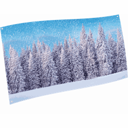 Achtergronddoek sneeuwbos 150x75 cm