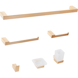 Beliani TUMACO - Badkamer hardware set-Goud-Aluminium