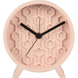 Wekker Honeycomb - Roze - Ø13cm