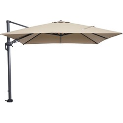 Hawaii parasol - 300x300 cm - carbon black - taupe
