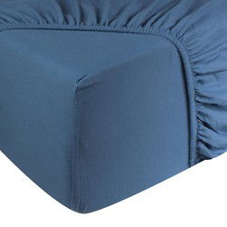 DoubleDry Hoeslaken Flanel 100% Zacht Katoen - Tweepersoons 140x200 cm - Rondom Elastiek - Petrol