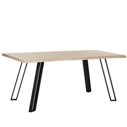 Beliani GRAHAM - Eettafel-Lichte houtkleur-MDF