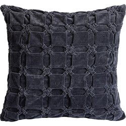 PTMD Sierkussen Nasim L - 60x60x10 cm - Katoen - Grijs