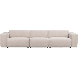 Willard gestoffeerde 4 zitsbank lichtbeige - 314 cm