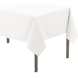 Tafelkleed Wit - polyester - 140 x 200 cm - eettafel tafelkleden - Tafellakens