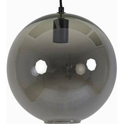 Light & Living - hanglamp - Subar - zwart - glas smoke glas - Ø 30cm - E27 - 2957765