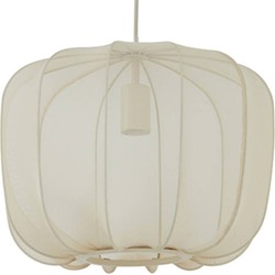 Light & Living - hanglamp - Plumeria - beige wit - textiel - Ø 40cm - E27 - 2963327