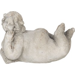 Clayre & Eef Decoratie Vrouw 17x9x12 cm Grijs Steen