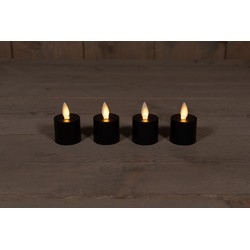 Extension Set 4 Rechargeable Black Tealight Moving Flame - Anna's Collection