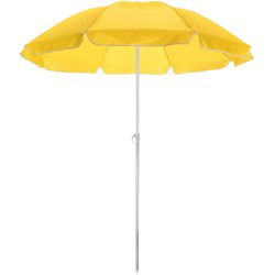 Strand/tuin parasol - geel - dia 145 cm - Verstelbaar - Parasols
