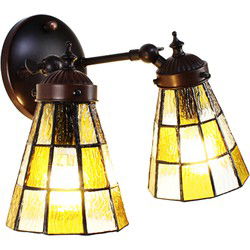 Lumilamp Wandlamp Tiffany Bruin Glas