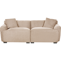 Beliani KORIO - Driezitsbank-Beige-Polyester