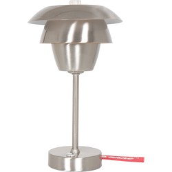 Eigentijdse Tafellamp - Anne Light & Home - Metaal - Eigentijds - E14 - L: 18cm - Voor Binnen - Woonkamer - Eetkamer - Zilver