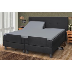 Nightsrest VP Dubbel Jersey Topper Hoeslaken - Grijs Maat: 160/180x200/220 + 12cm