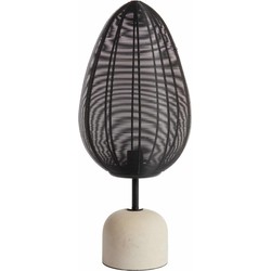 Tafellamp Joley - Zwart/Wit - Ø26cm