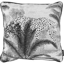 Sierkussen Velvet Leopard Palm | 45 x 45 cm | Velvet/Polyester