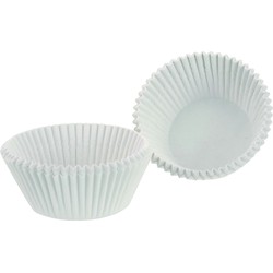 Muffin en cupcakes maken vormpjes - papier - wit - set 200x stuks - 6 cm - Muffinvormen / cupcakevormen