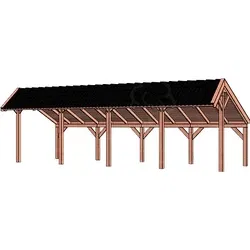 Trendhout douglas kapschuur De Heerd, 980 x 425 cm