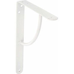 AMIG Plankdrager/planksteun van metaal - gelakt wit - H200 x B150 mm - Tot 105 kg - Plankdragers
