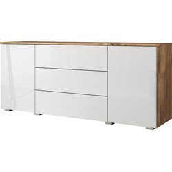 Meubella Dressoir Pure - Wit - Eiken - 150 cm