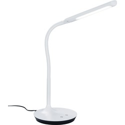 Moderne Tafellamp  Polo - Metaal - Wit
