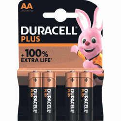 Duracell Plus Power AA Batterij, LR6, Niet Oplaadbaar, 4 Stuks