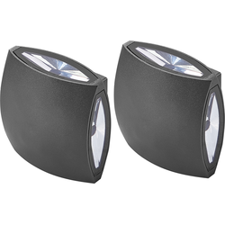 Beliani RAMAPO - Tuin LED wandlamp-Zwart-Aluminium
