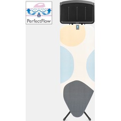 Strijkplank C, 124x45 cm, solide stoomunithouder, PerfectFlow - Spring Bubbles