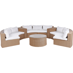 Beliani SEVERO - Loungeset-Beige-PE rotan