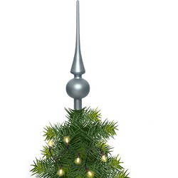 Kerstboom glazen piek lichtblauw mat 26 cm - kerstboompieken