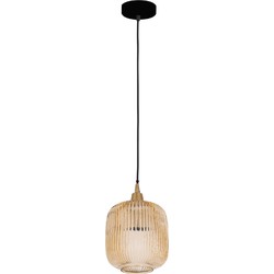 PTMD Juliet Hanglamp - 20 x 20 x 26 cm - Glas - Goud